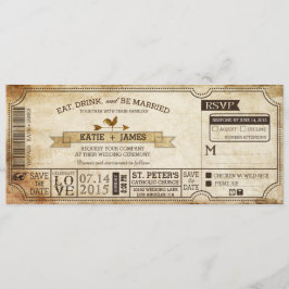 Invitación País Vintage Boda de entradas con temas occidental
