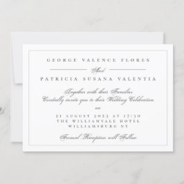 Invitación Paisaje Caligrafía Formal Boda Elegante