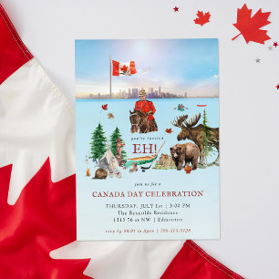 Invitación Paisaje canadiense   Fiesta de barbacoa del Día de