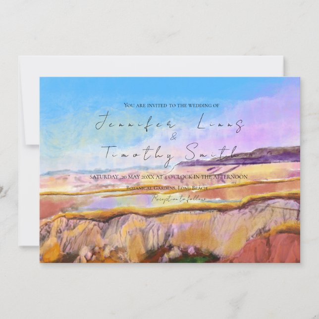 Invitación Paisaje colorido de Estambul (Anverso)