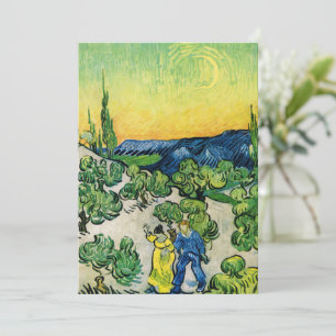 Invitación Paisaje con pareja caminando de Vincent van Gogh