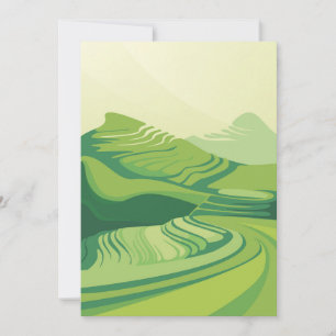 Invitación Paisaje con terrazas de arroz