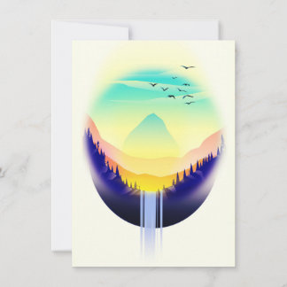 Invitación Paisaje de cascada