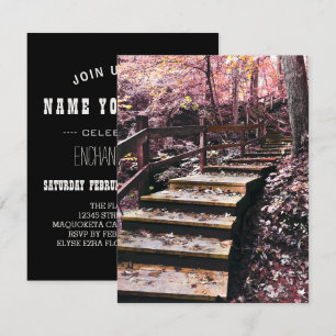 Invitación paisaje de ensueño de las escaleras