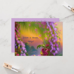 Invitación Paisaje de fantasía, tropical y soñador - 
