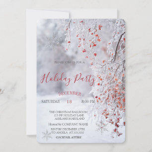 Invitación Paisaje de invierno maravilloso Nieve Navidad