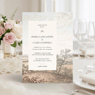 Invitación Paisaje de Toile Vintage de Campo Francés para Bod