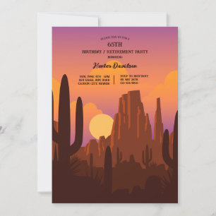 Invitación Paisaje del desierto