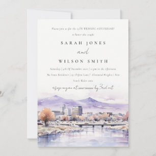 Invitación Paisaje en acuarela de Boise Idaho para boda y ani