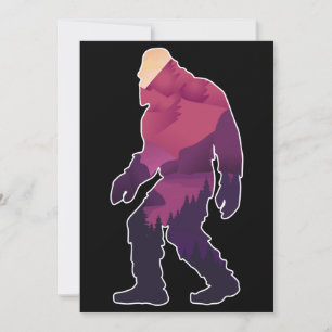 Invitación Paisaje Forestal de Montaña Retro Bigfoot