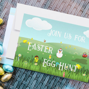 Invitación paisaje gráfico de Pascua