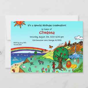 Invitación Paisaje infantil ilítico — Paraíso