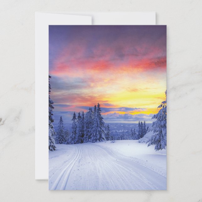 Invitación Paisaje invernal   (Anverso)