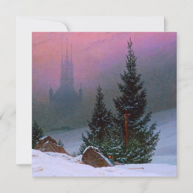 Invitación Paisaje invernal Caspar David Friedrich (Anverso)