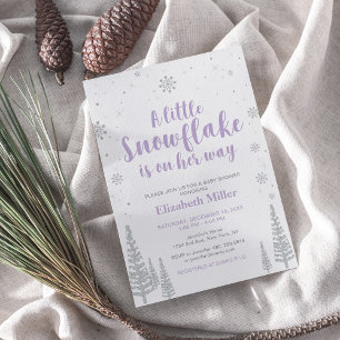 Invitación Paisaje Invernal, Chica Baby Shower/Celebración de