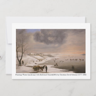 Invitación Paisaje invernal con la Iglesia de Brabrand[1831]