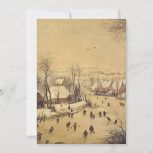 Invitación Paisaje invernal con trampa para pájaros de Pieter