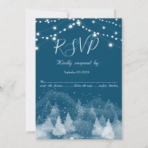 Invitación Paisaje invernal Nieve RSVP