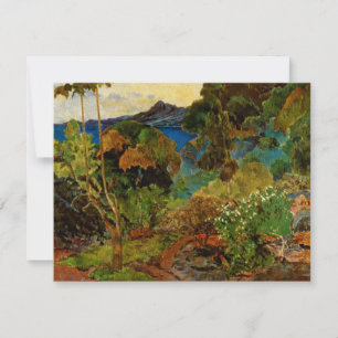 Invitación Paisaje martiniqués de Paul Gauguin (1887)