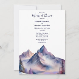Invitación Paisaje montañoso cubierto de nieve Ensayo Cena