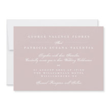 Paisaje Musk Pink caligrafía formal elegante