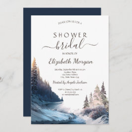 Invitación Paisaje, Naturaleza, Ducha de novias forestales