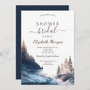 Invitación Paisaje, Naturaleza, Ducha de novias forestales