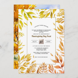 Invitación Paisaje Rústico Otoño | Acción de Gracias de Folia