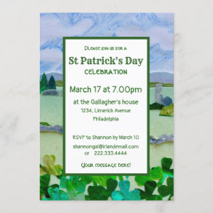 Invitación Paisaje Shamrock en el Día de San Patricio