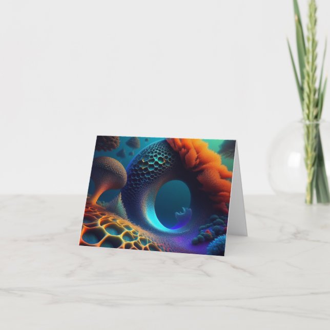 Invitación Paisaje submarino (Anverso)