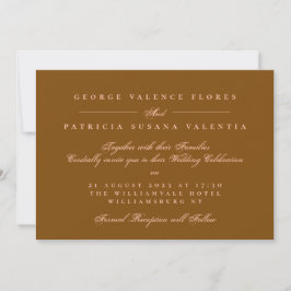Invitación Paisaje Terracota Caligrafía Formal Elegante
