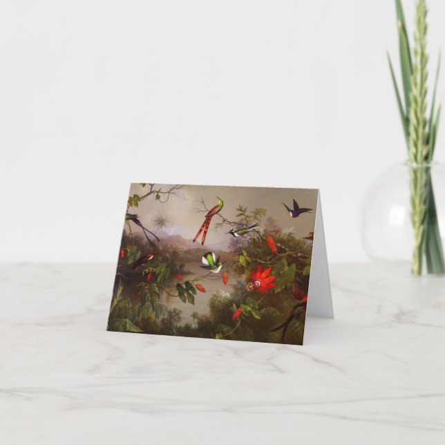Invitación Paisaje tropical con 10 Hummingbirds Heade (Anverso)