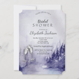 Invitación Paisaje Violento Wineglass Bridal Shower