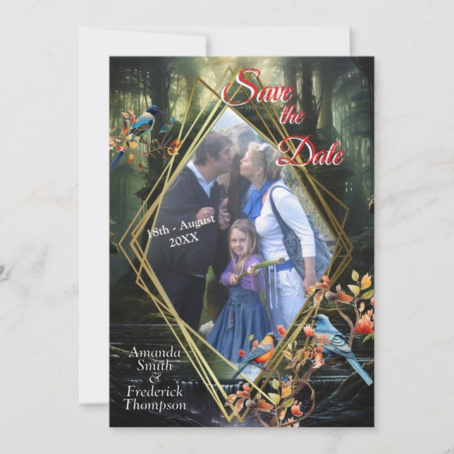 Invitación Paisajes de destino de las cataratas de nuestro mu (Anverso)