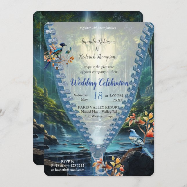 Invitación Paisajes de destino de nuestro mundo (Anverso / Reverso)