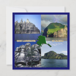 Invitación Paisajes rocosos del poblado de Alaska