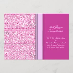 Invitación Paisley Passion - Rosa (Henna) (Boda)