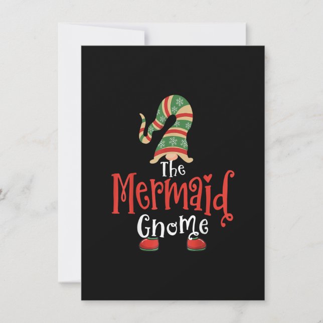 Invitación Paja Navidades del grupo familiar Mermaid Gnome (Anverso)
