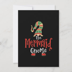 Invitación Paja Navidades del grupo familiar Mermaid Gnome