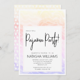 Invitación Pajama Fiesta Colorful Pastel Elegante