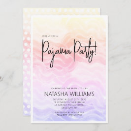 Invitación Pajama Fiesta Moda Pastel colorida