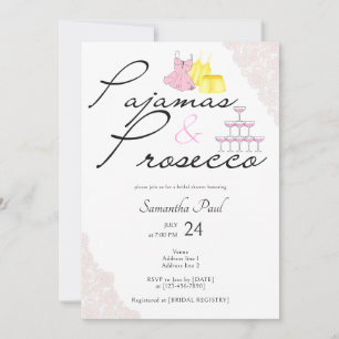 Invitación Pajama y Prosecco Fiesta de putas en duchas de nov