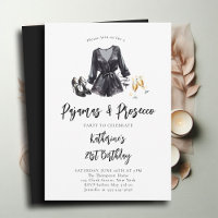 Pajamas Prosecco Fiesta PJ Moda Negra 21º cumpleañ