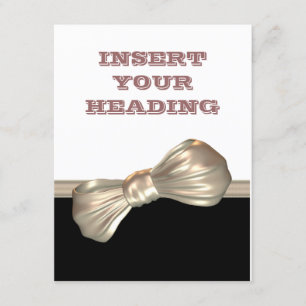 Invitación Pajarita negro blanco crema