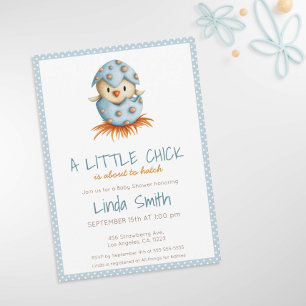 Invitación Pajarito Azul Cascarón Baby Shower