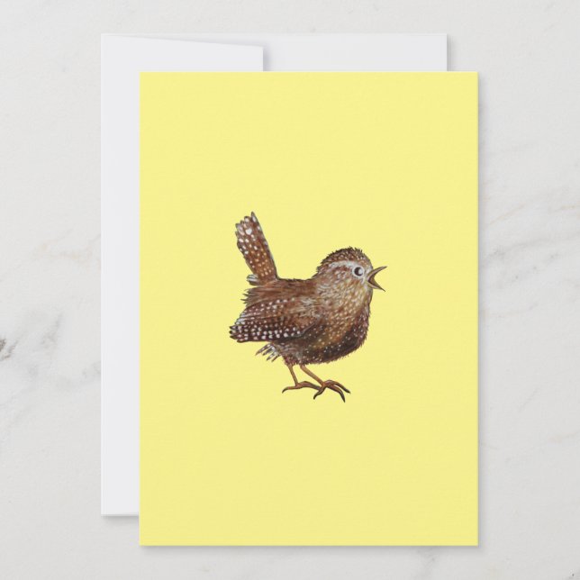 Invitación Pájaro de Wren (Troglodytes Troglodytes) (Anverso)