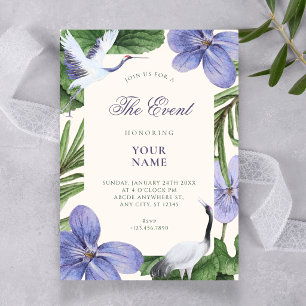 Invitación pájaro decorativo floral
