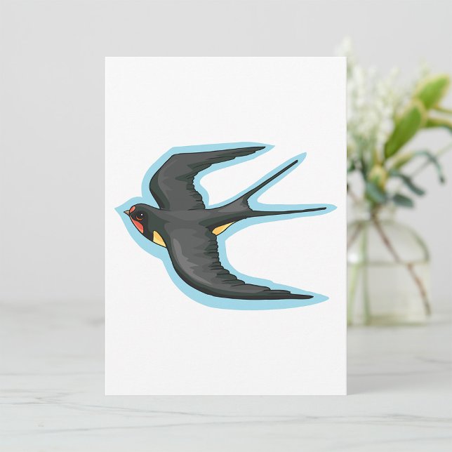 Invitación Pájaro Golondrina Volando (Subido por el creador)