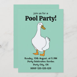 Invitación Pájaro Pájaro Blanco Pato