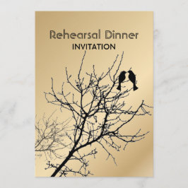 Invitación pájaros de amor modernos boda rústica de campo